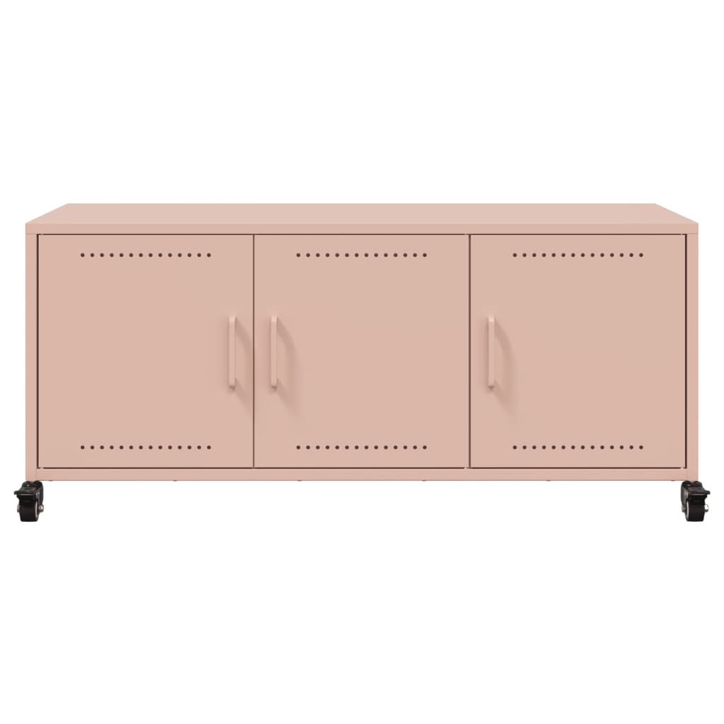 vidaXL TV-Schrank Rosa 100,5x39x43,5 cm Stahl