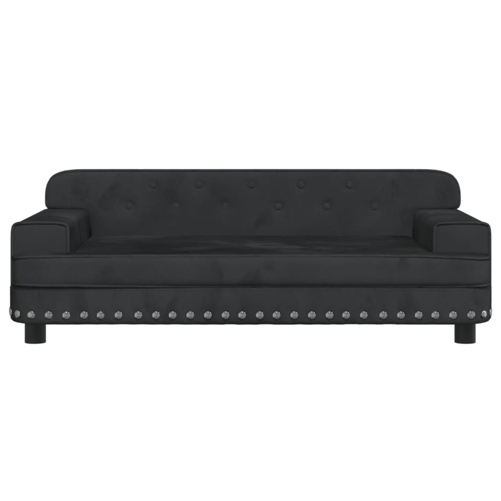 vidaXL Hundebett Schwarz 90x53x30 cm Samt