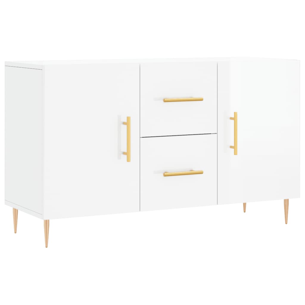 vidaXL Sideboard Hochglanz-Weiß 100x36x60 cm Holzwerkstoff