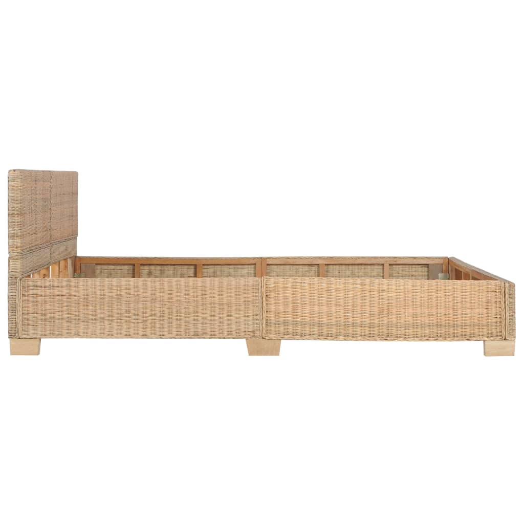 vidaXL Bettrahmen Handgewebt Echtes Rattan 160×200 cm