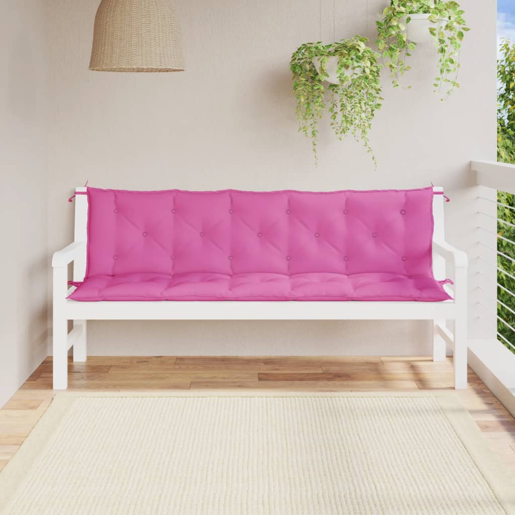 vidaXL Gartenbank-Auflagen 2 Stk. Rosa Oxford-Gewebe