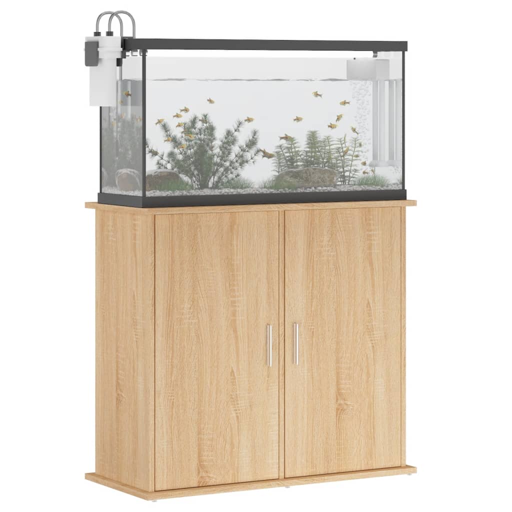 vidaXL Aquariumständer Sonoma-Eiche 81x36x73 cm Holzwerkstoff