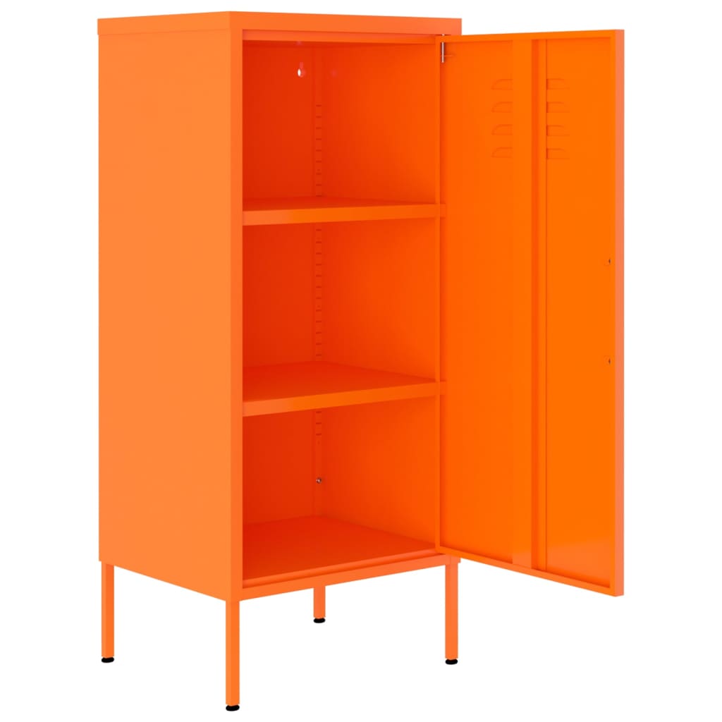 vidaXL Lagerschrank Orange 42,5x35x101,5 cm Stahl