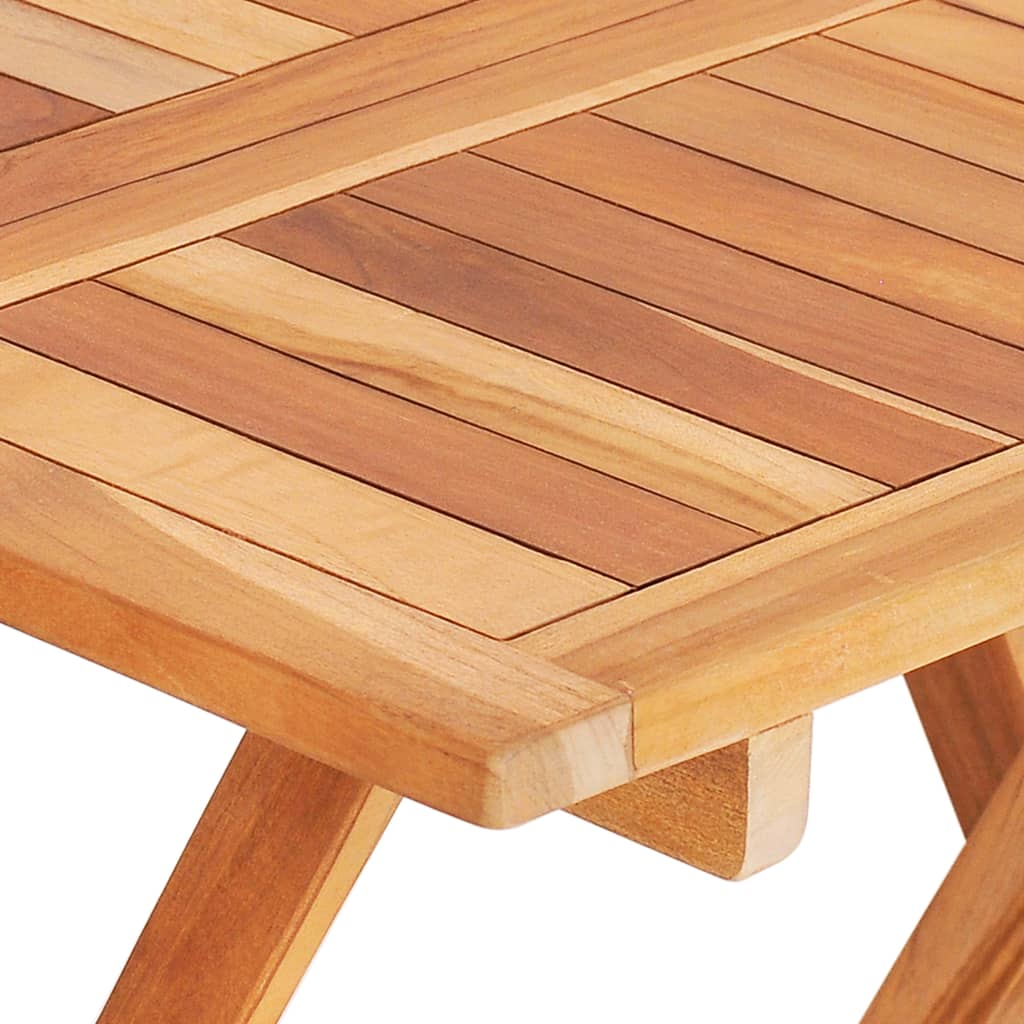 vidaXL 3-tlg. Bistro-Set mit Grünen Kissen Massivholz Teak