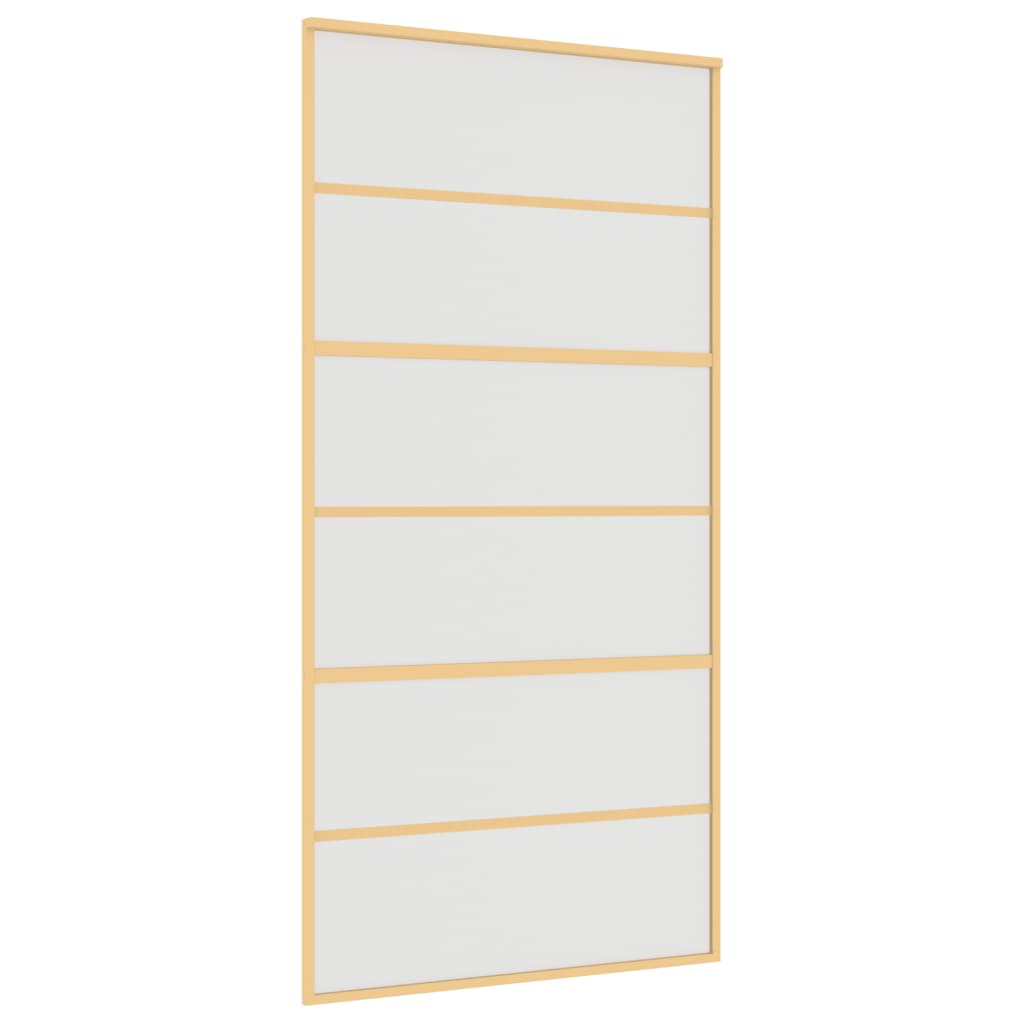 vidaXL Schiebetür Golden 102,5x205 cm Matt ESG-Glas und Aluminium