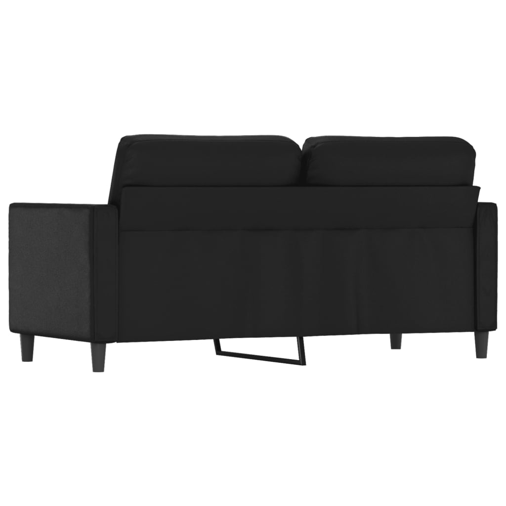 vidaXL 2-Sitzer-Sofa Schwarz 140 cm Kunstleder