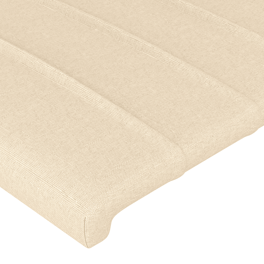 vidaXL Boxspringbett mit Matratze Creme 90x200 cm Stoff