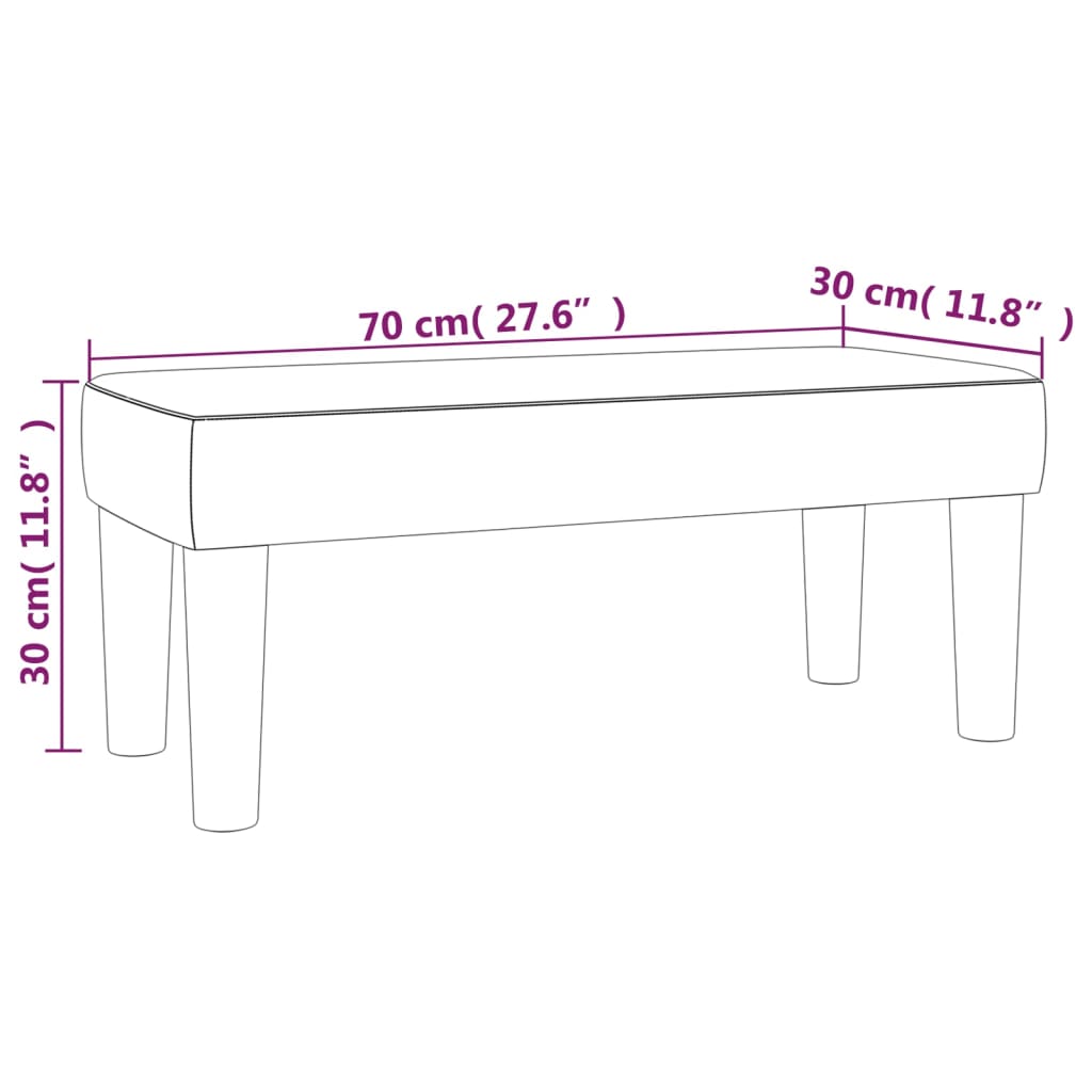 vidaXL Sitzbank Rosa 70x30x30 cm Samt