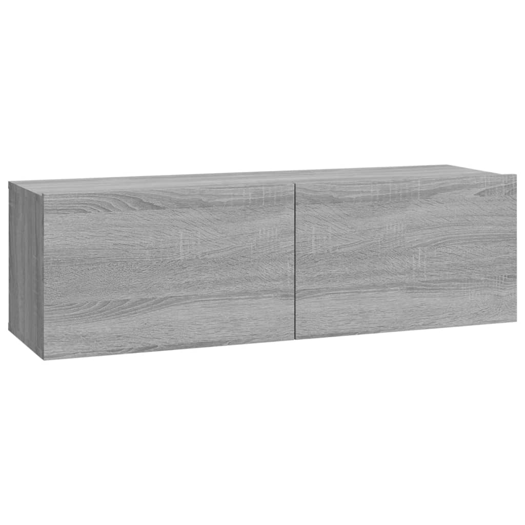 vidaXL TV-Wandschränke 4 Stk. Grau Sonoma 100x30x30 cm