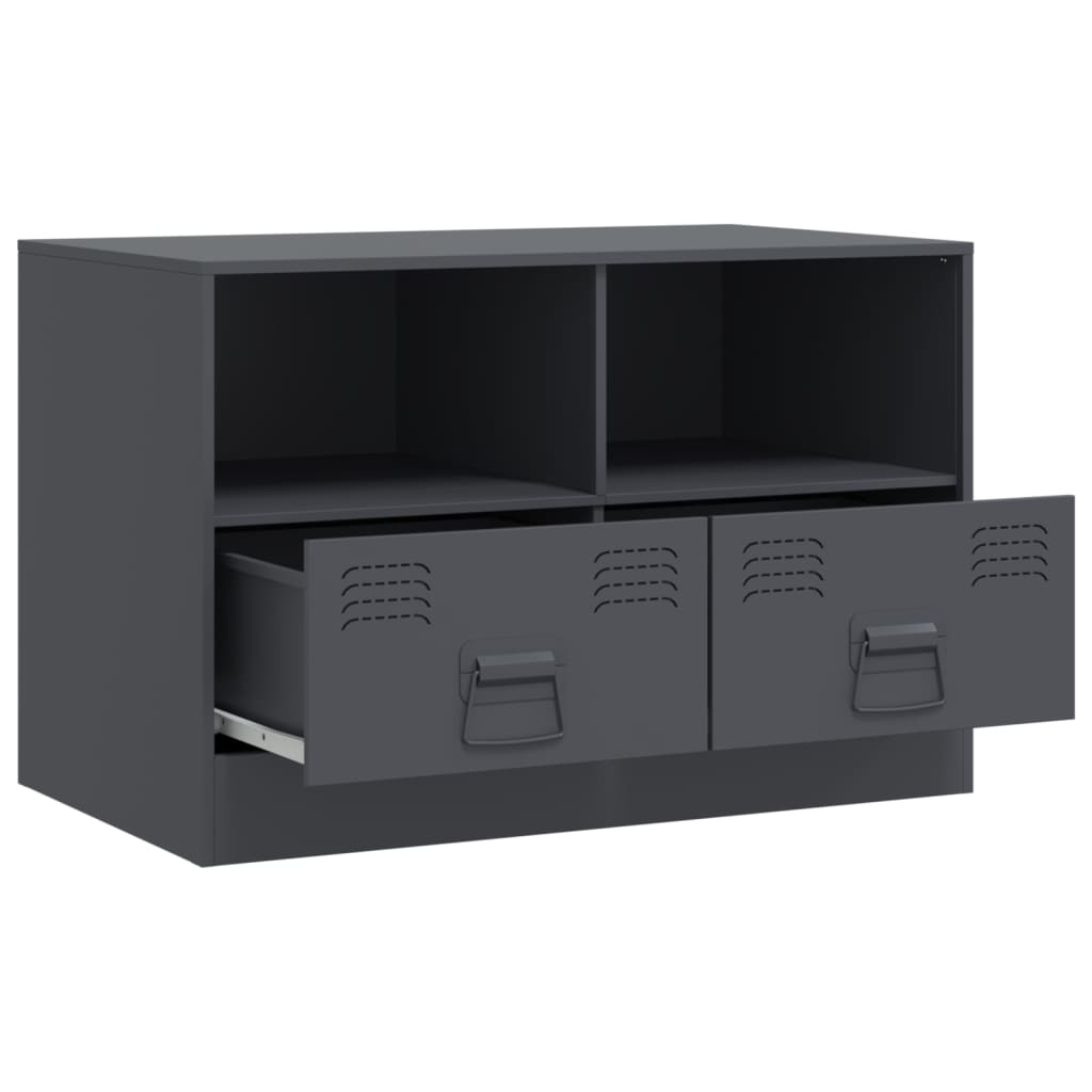 vidaXL TV-Schrank Anthrazit 67x39x44 cm Stahl