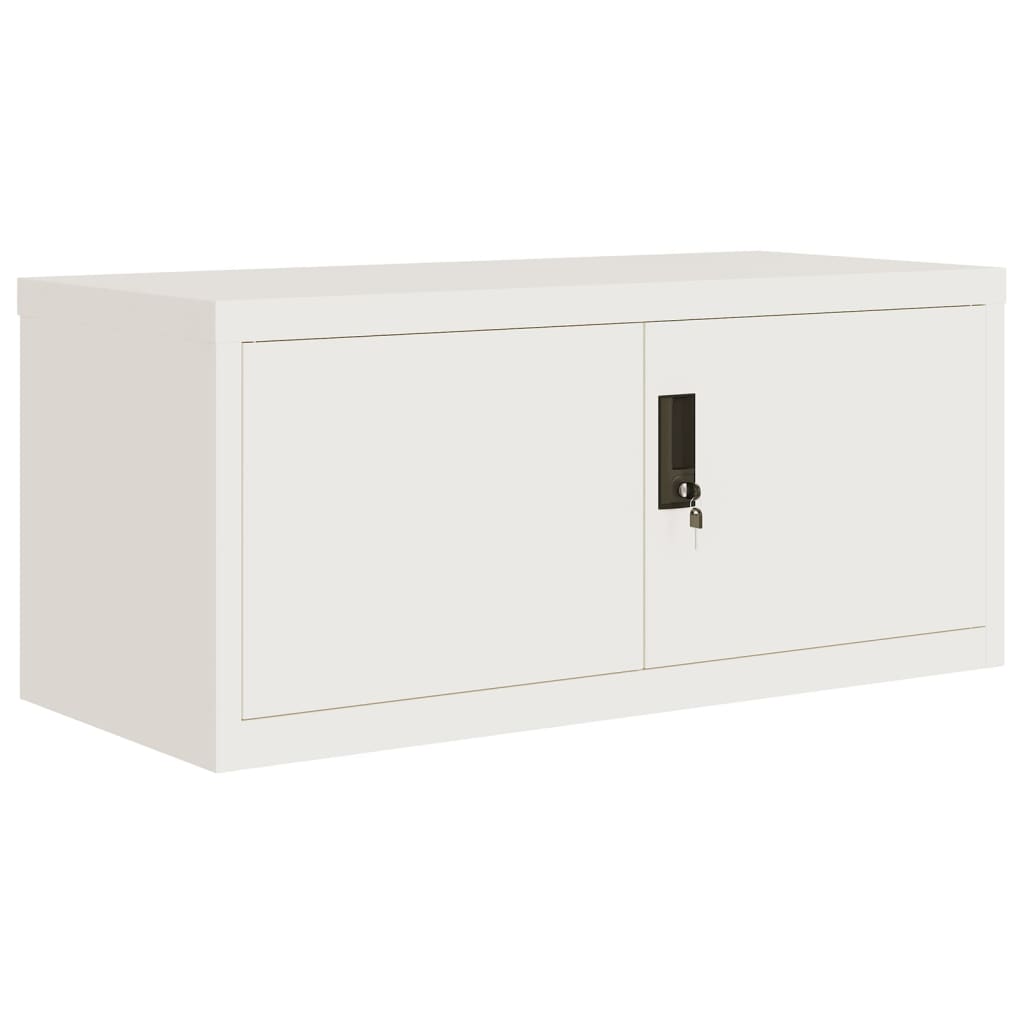 vidaXL Aktenschrank Weiß 90x40x40 cm Stahl