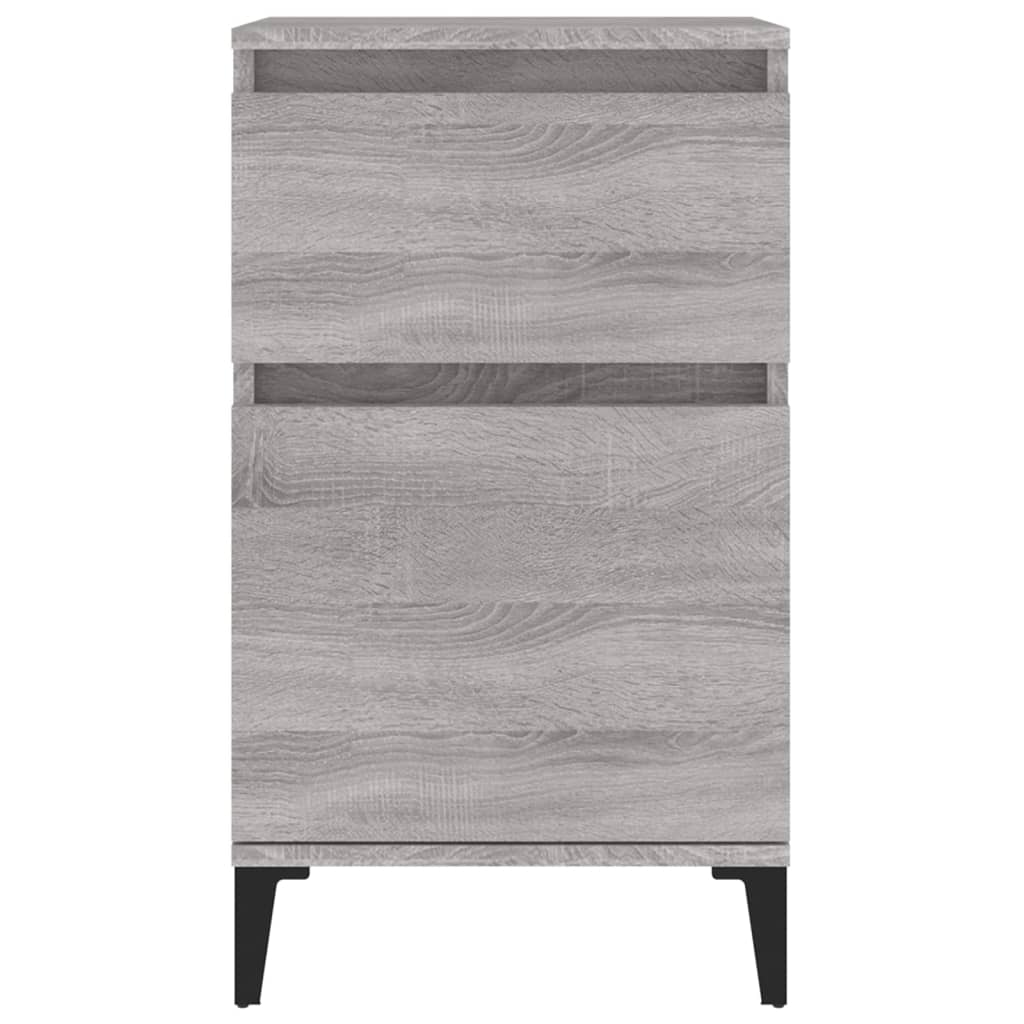 vidaXL Nachttische 2 Stk. Grau Sonoma 40x35x70 cm