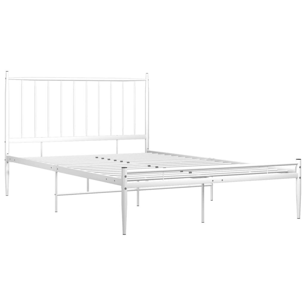 vidaXL Bett Weiß Metall 120x200 cm