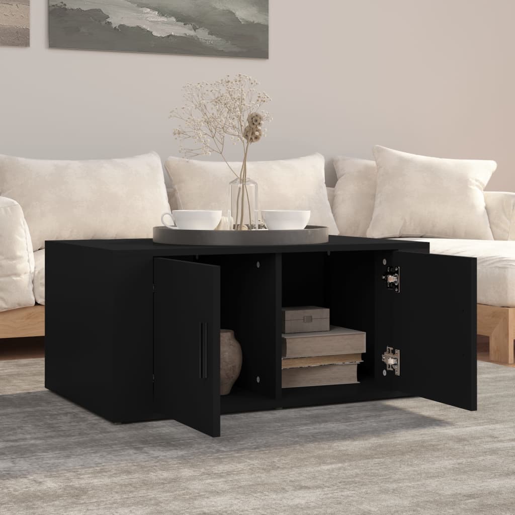 vidaXL Couchtisch Schwarz 80x50x36 cm Holzwerkstoff