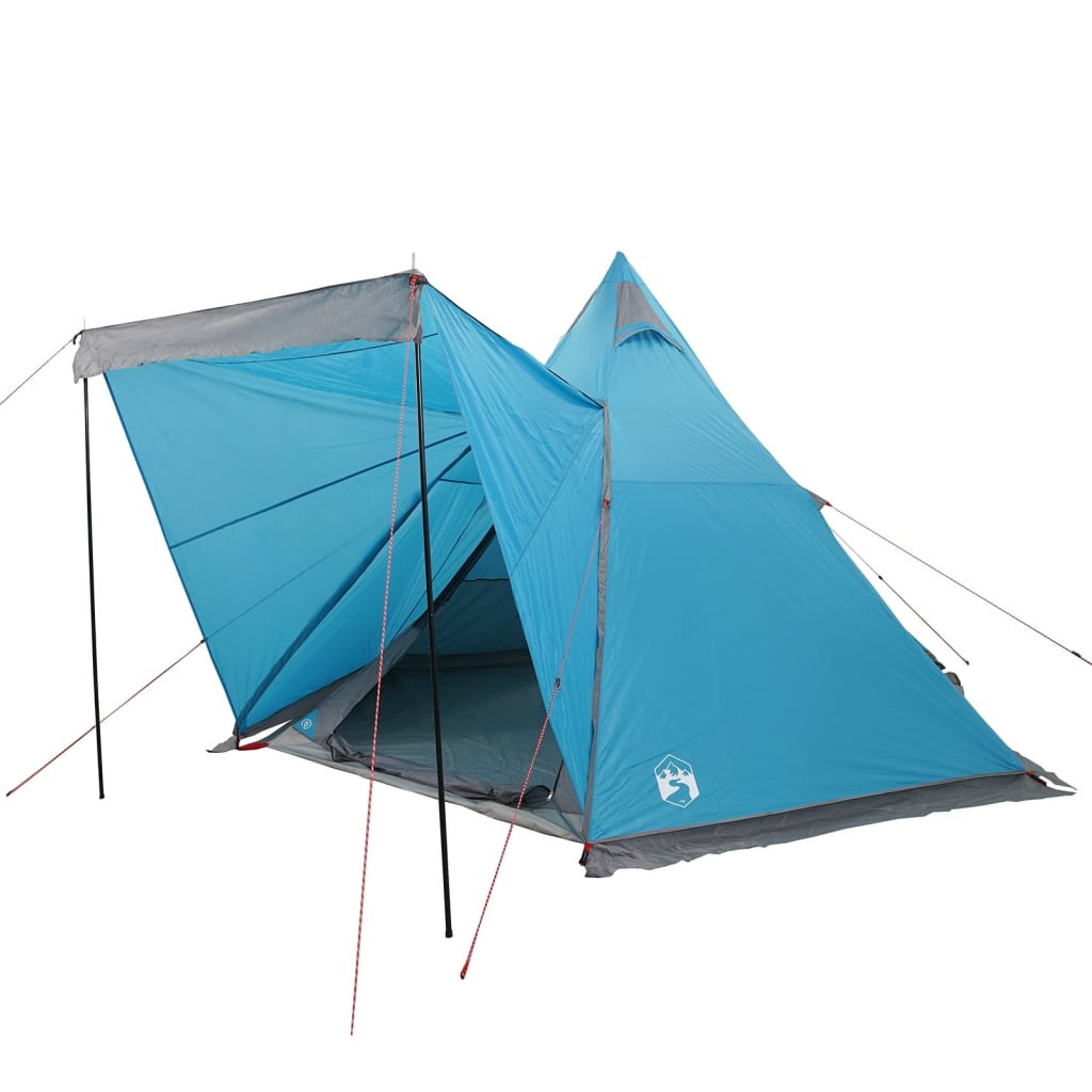 vidaXL Tipi-Familienzelt 6 Personen Blau Wasserdicht