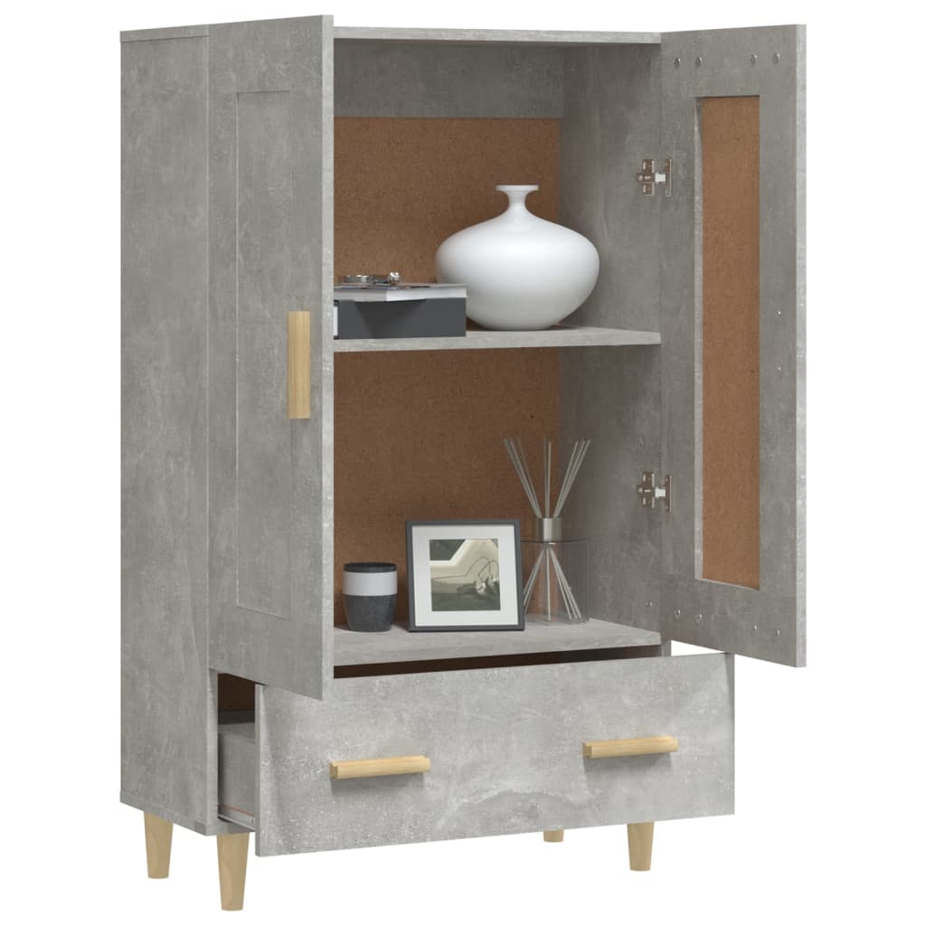 vidaXL Highboard Betongrau 70x31x115 cm Holzwerkstoff