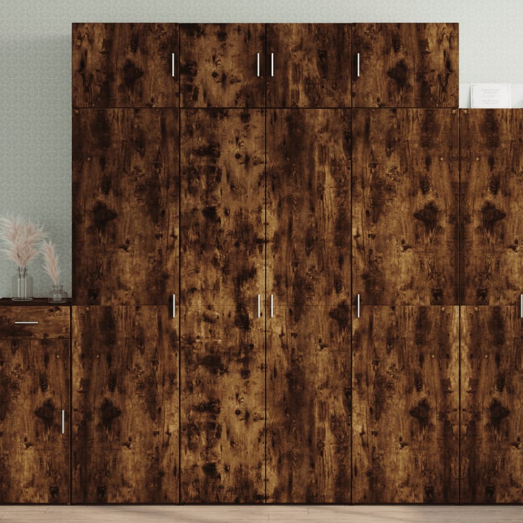 vidaXL Hochschrank Räuchereiche 80x42,5x225 cm Holzwerkstoff