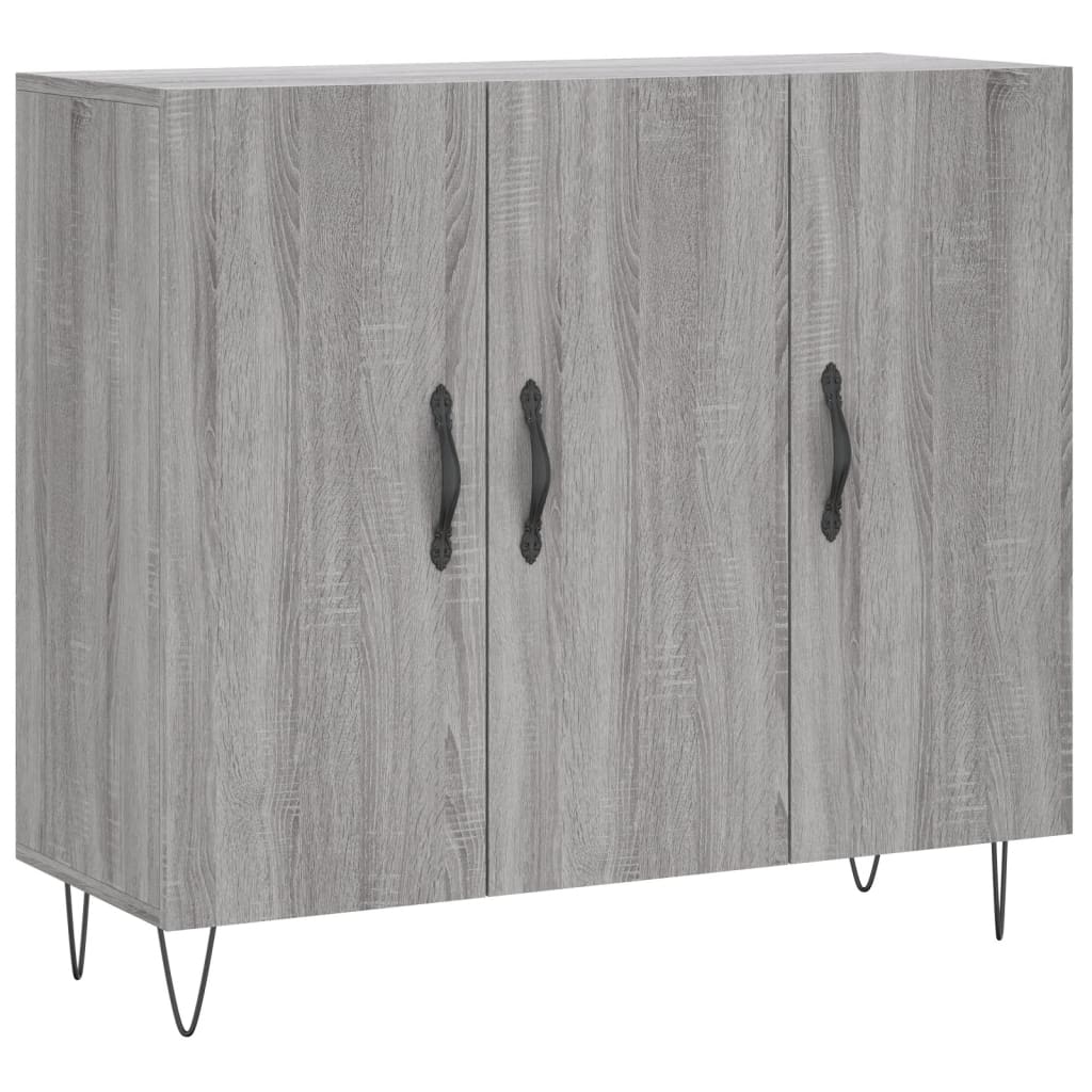 vidaXL Sideboard Grau Sonoma 90x34x80 cm Holzwerkstoff