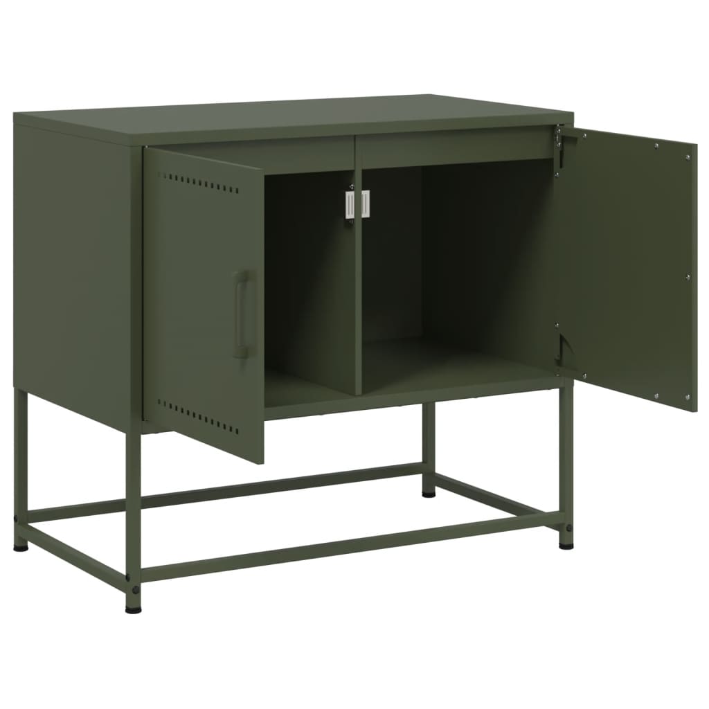 vidaXL TV-Schrank Olivgrün 68,5x39x60,5 cm Stahl