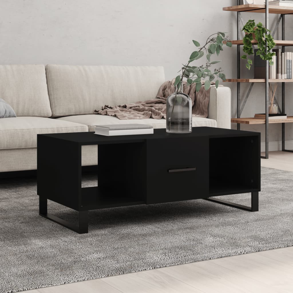 vidaXL Couchtisch Schwarz 102x50x40 cm Holzwerkstoff