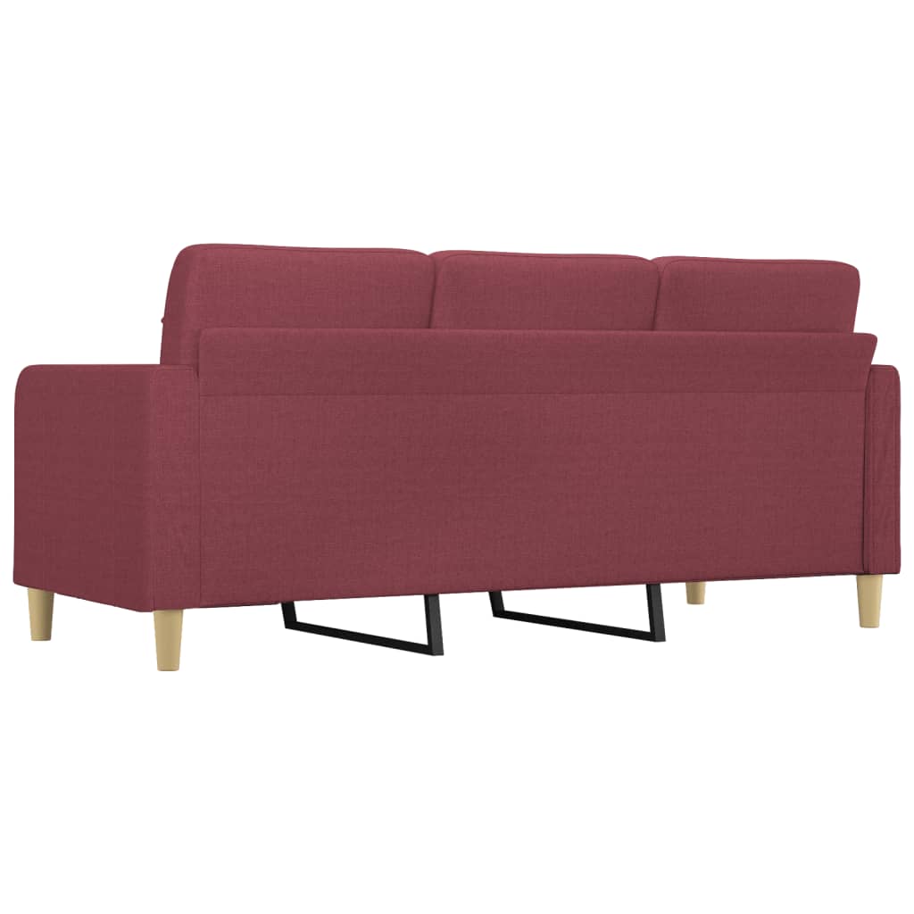 vidaXL 3-Sitzer-Sofa Weinrot 180 cm Stoff