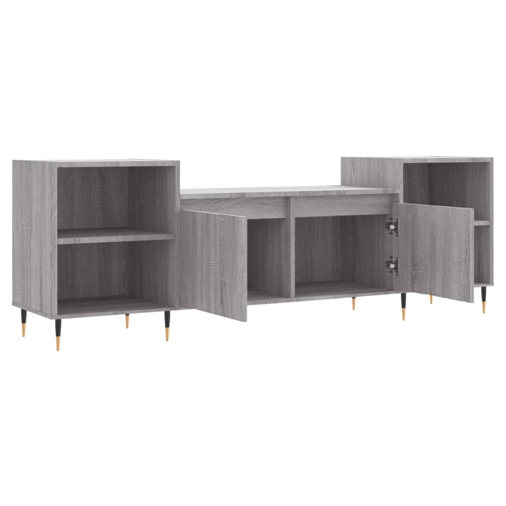 vidaXL TV-Schrank Grau Sonoma 160x35x55 cm Holzwerkstoff