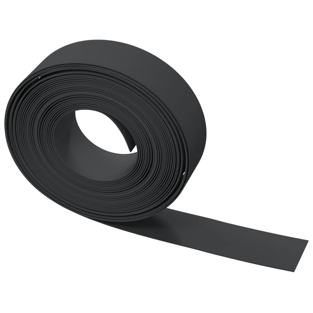 vidaXL Rasenkante Schwarz 10 m 15 cm Polyethylen