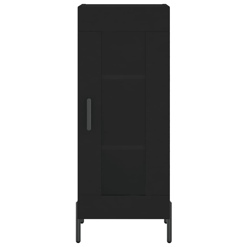 vidaXL Highboard Schwarz 34,5x34x180 cm Holzwerkstoff