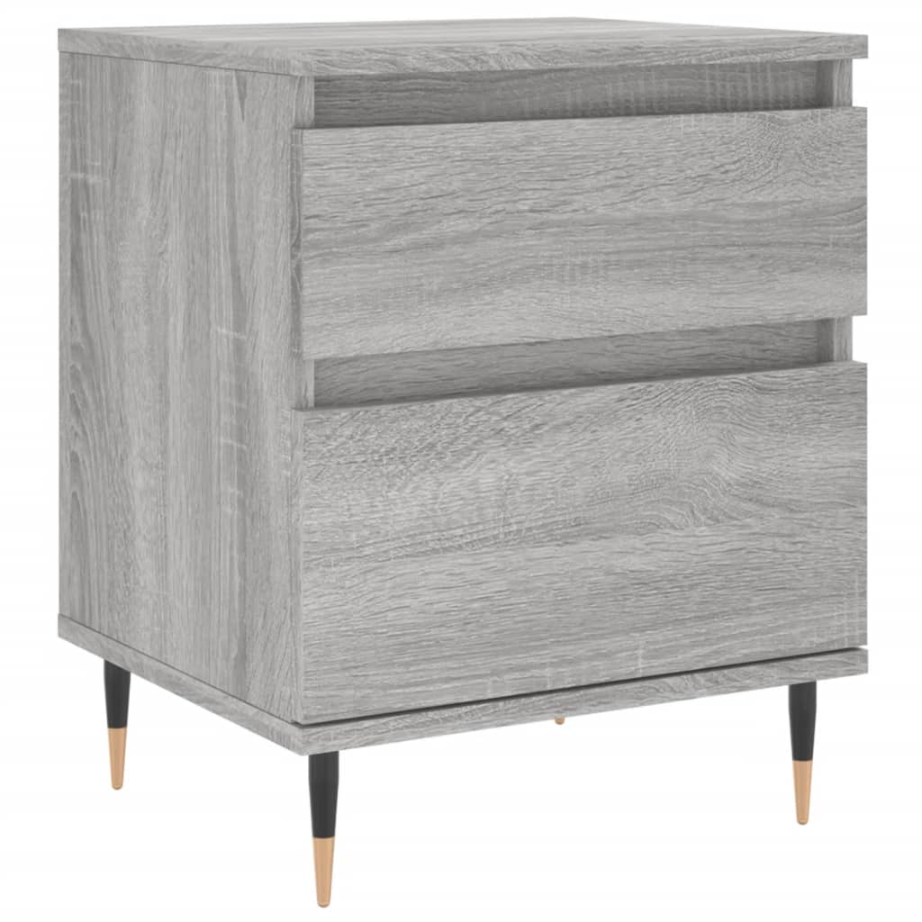 vidaXL Nachttische 2 Stk. Grau Sonoma 40x35x50 cm Holzwerkstoff