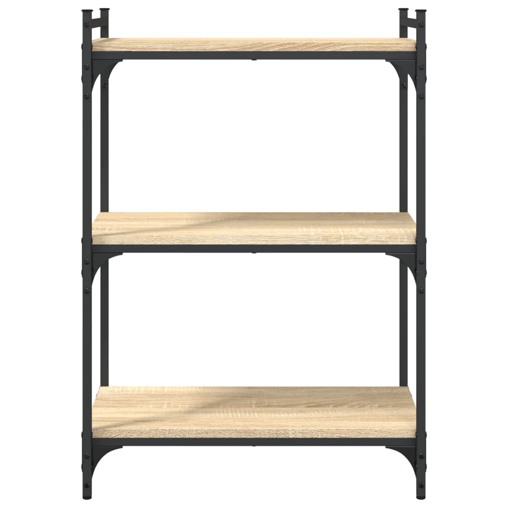 vidaXL Bücherregal 3 Böden Sonoma-Eiche 60x30x86 cm Holzwerkstoff