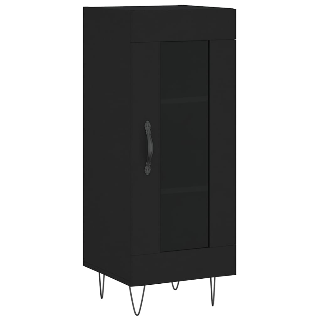 vidaXL Highboard Schwarz 34,5x34x180 cm Holzwerkstoff