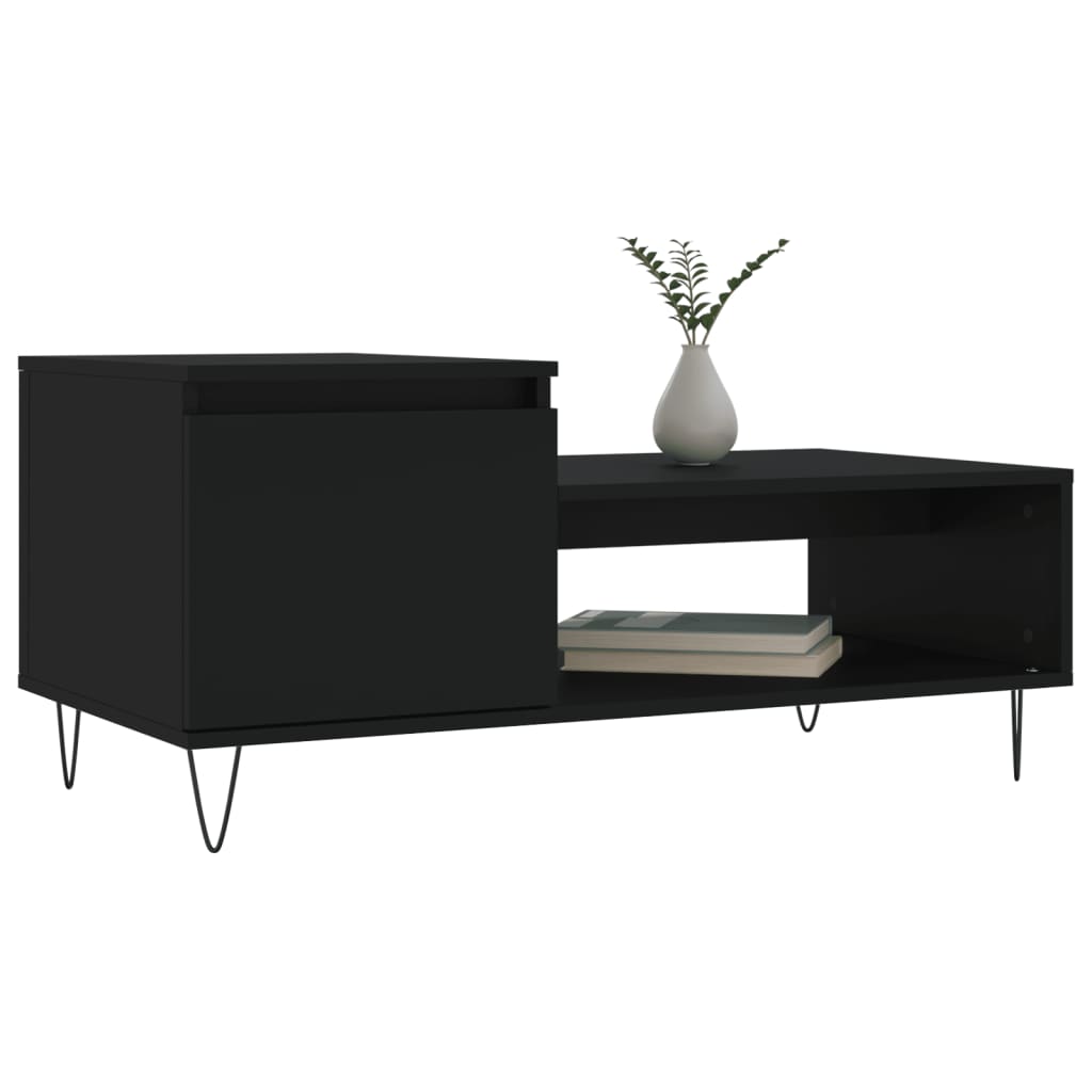 vidaXL Couchtisch Schwarz 100x50x45 cm Holzwerkstoff