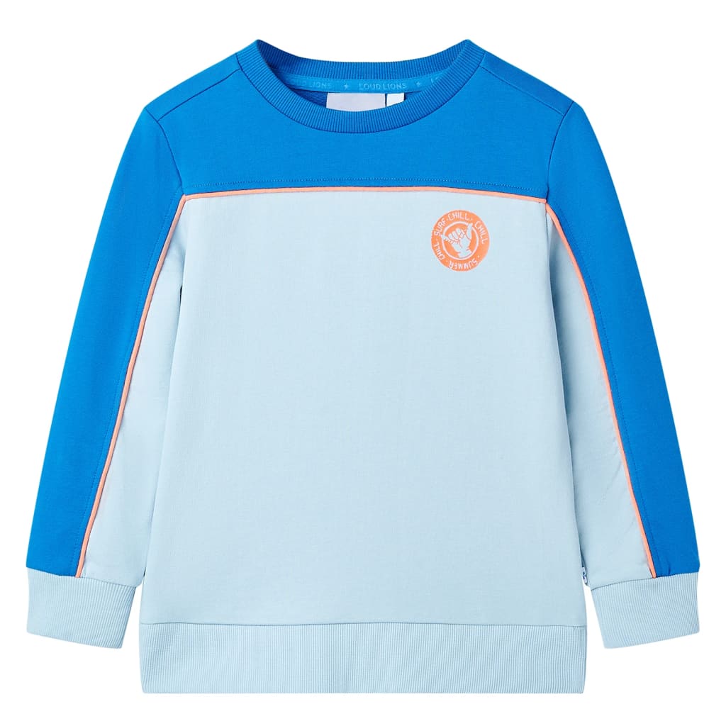 Kinder-Sweatshirt Knallblau und Hellblau 116