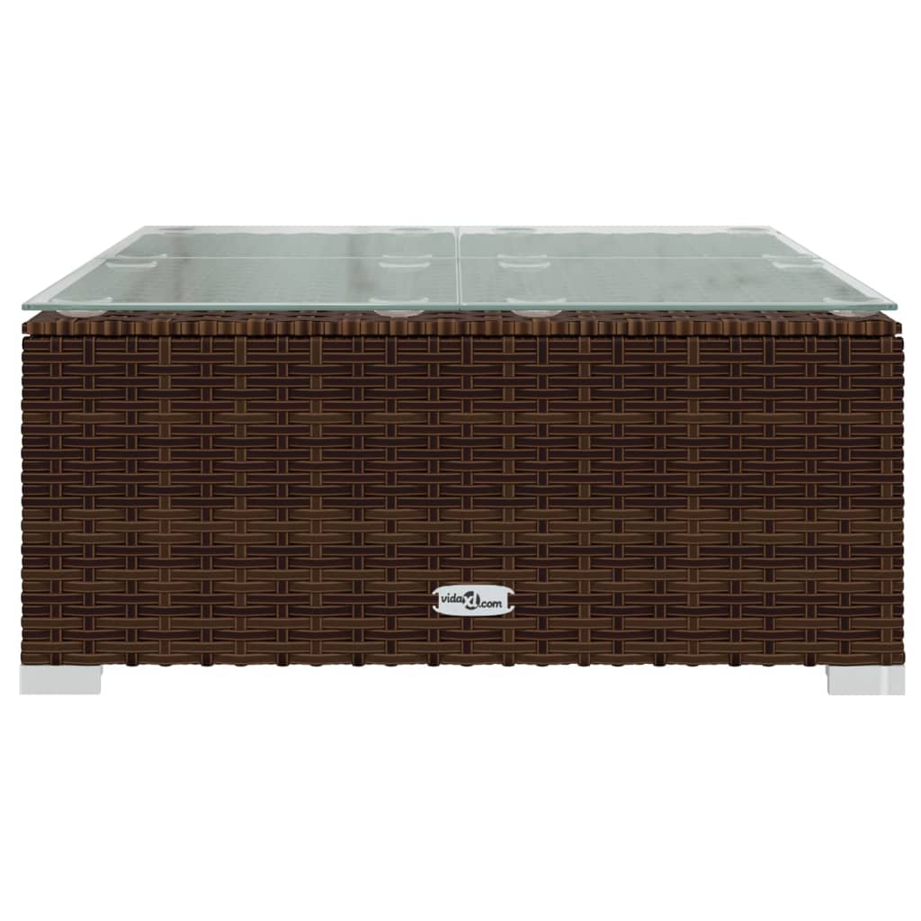 vidaXL 12-tlg. Garten-Lounge-Set mit Kissen Poly Rattan Braun