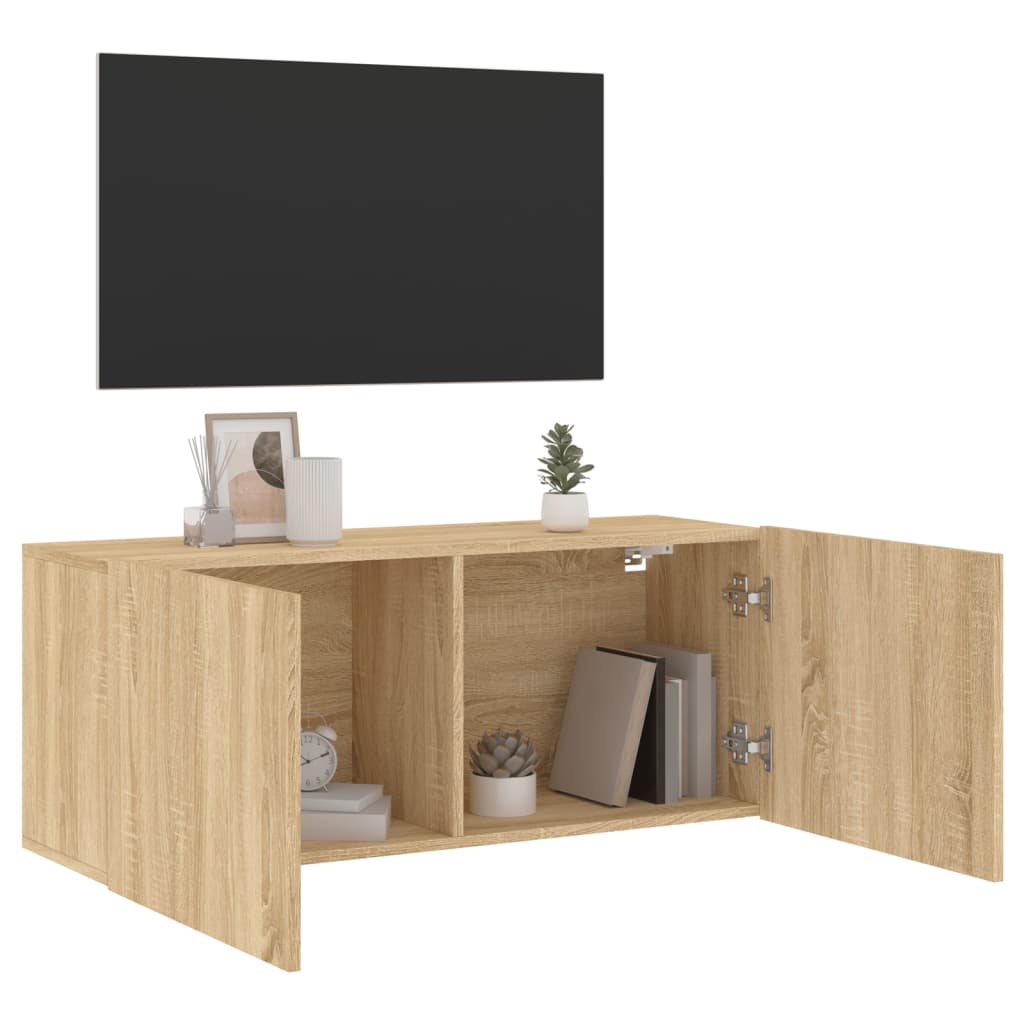 vidaXL TV-Wandschrank Sonoma-Eiche 100x30x41 cm