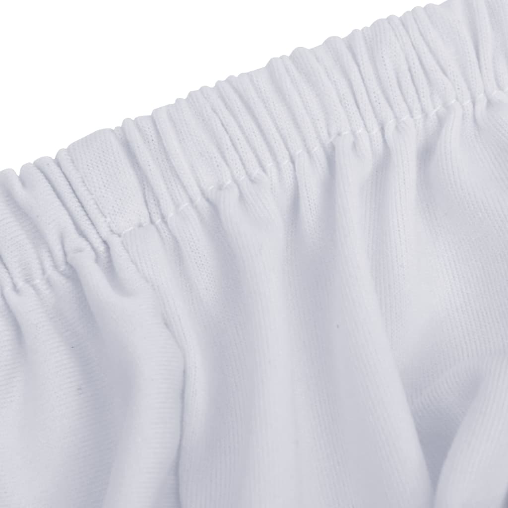 vidaXL Stretch-Sofahusse Weiß Polyester-Jersey