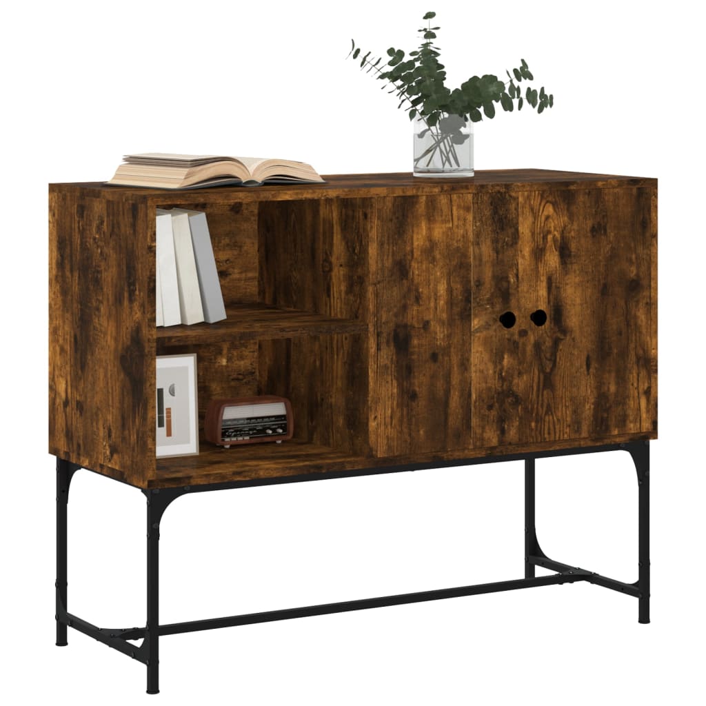 vidaXL Sideboard Räuchereiche 100x40x79,5 cm Holzwerkstoff