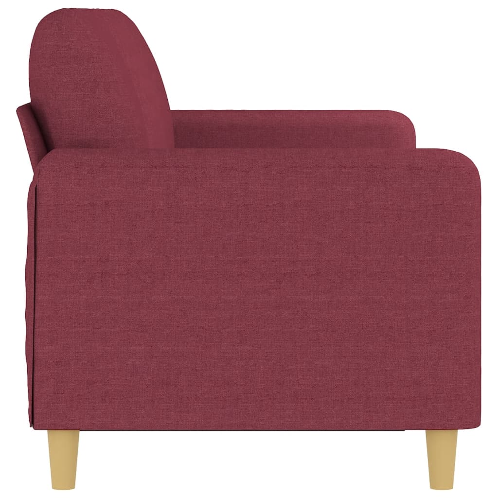 vidaXL 3-Sitzer-Sofa Weinrot 180 cm Stoff