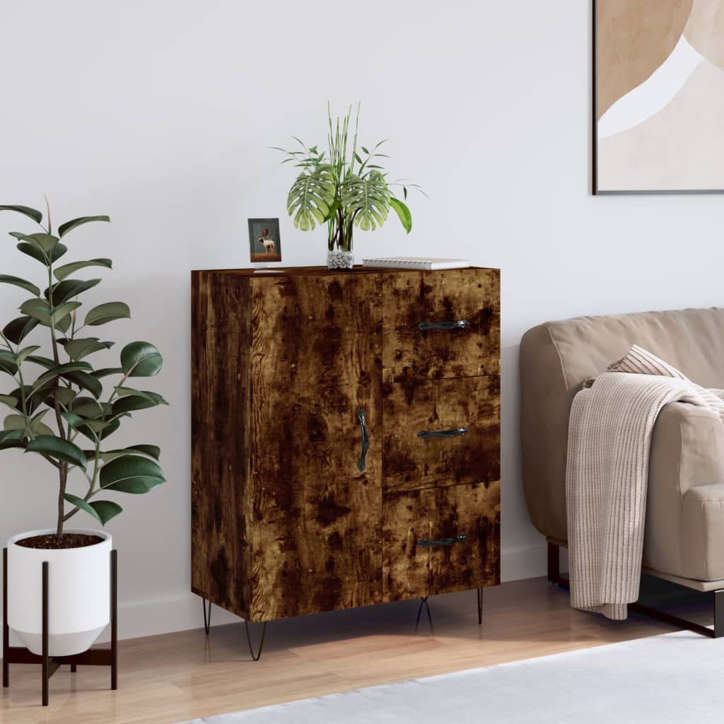 vidaXL Sideboard Räuchereiche 69,5x34x90 cm Holzwerkstoff