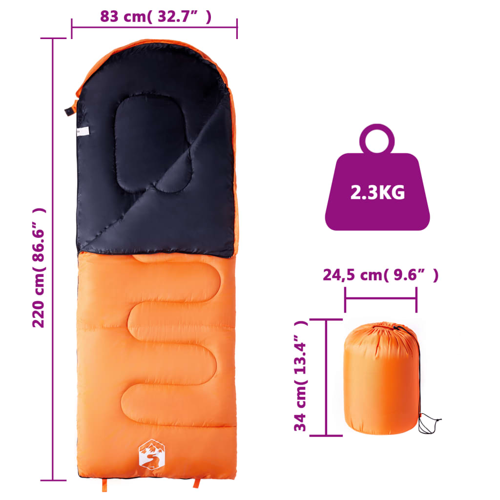 vidaXL Schlafsack für Erwachsene Camping 3-4 Jahreszeiten