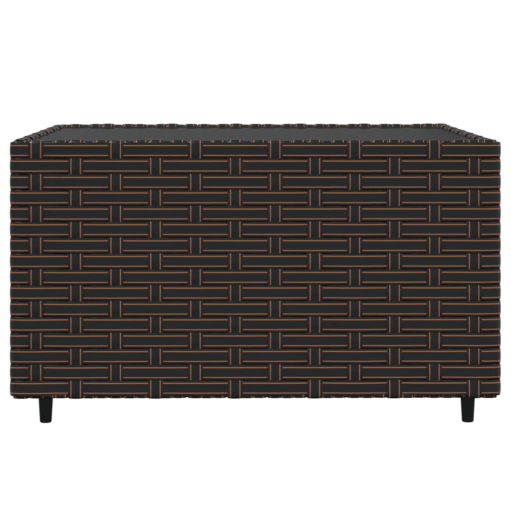 vidaXL 4-tlg. Garten-Lounge-Set mit Kissen Braun Poly Rattan