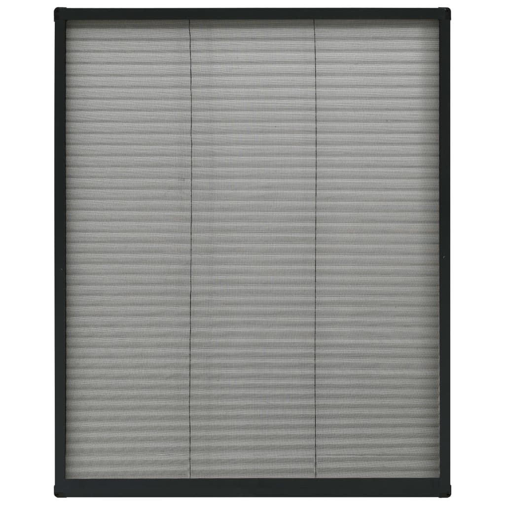 vidaXL Insektenschutz-Plissee für Fenster Aluminium Anthrazit 80x100cm