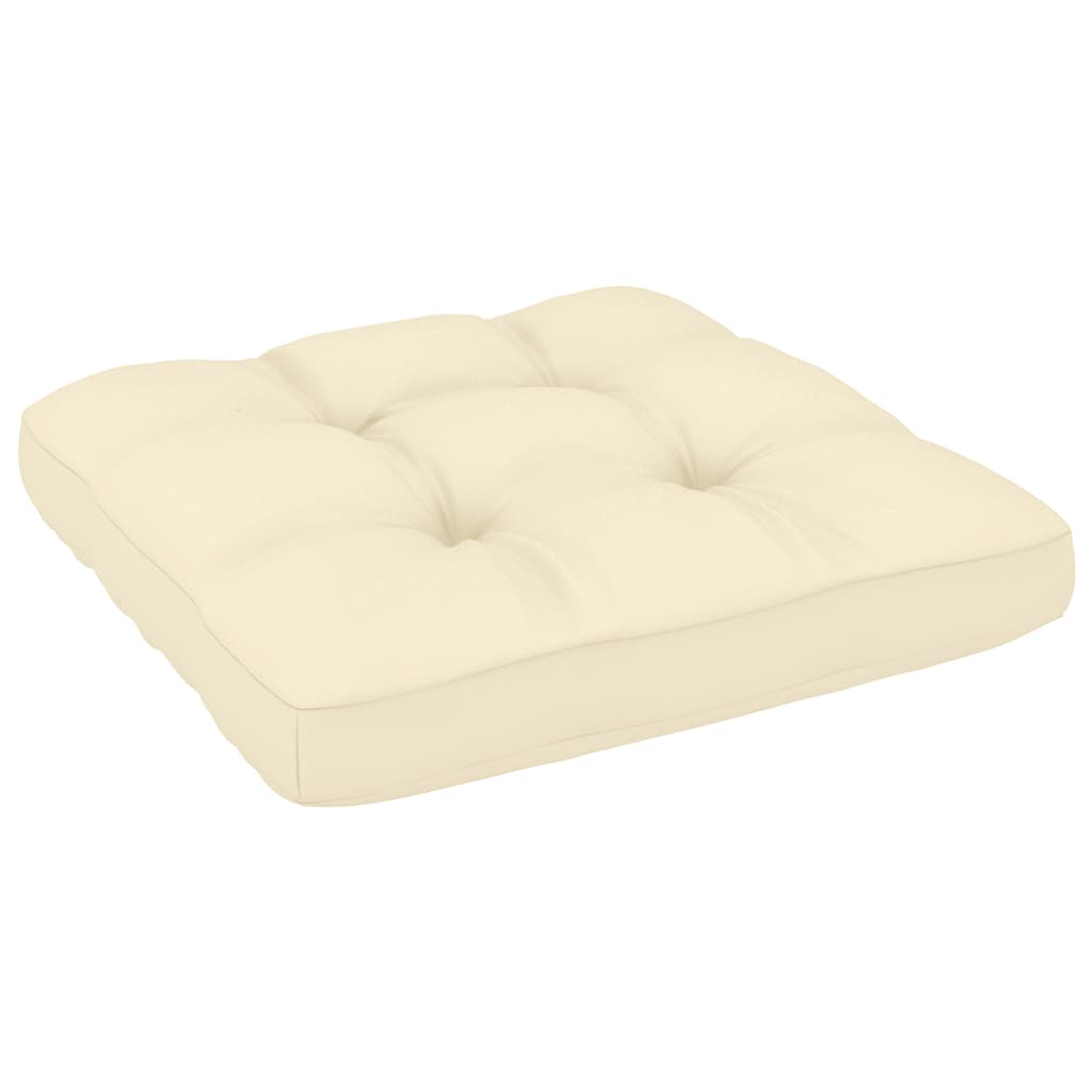 vidaXL Garten-Ecksofa mit Creme Kissen Massivholz Kiefer