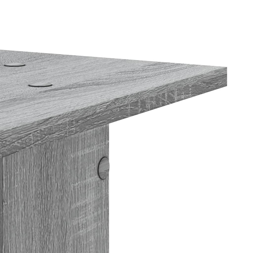 vidaXL Lautsprecherständer 2 Stk. Grau Sonoma 30x30x95cm Holzwerkstoff