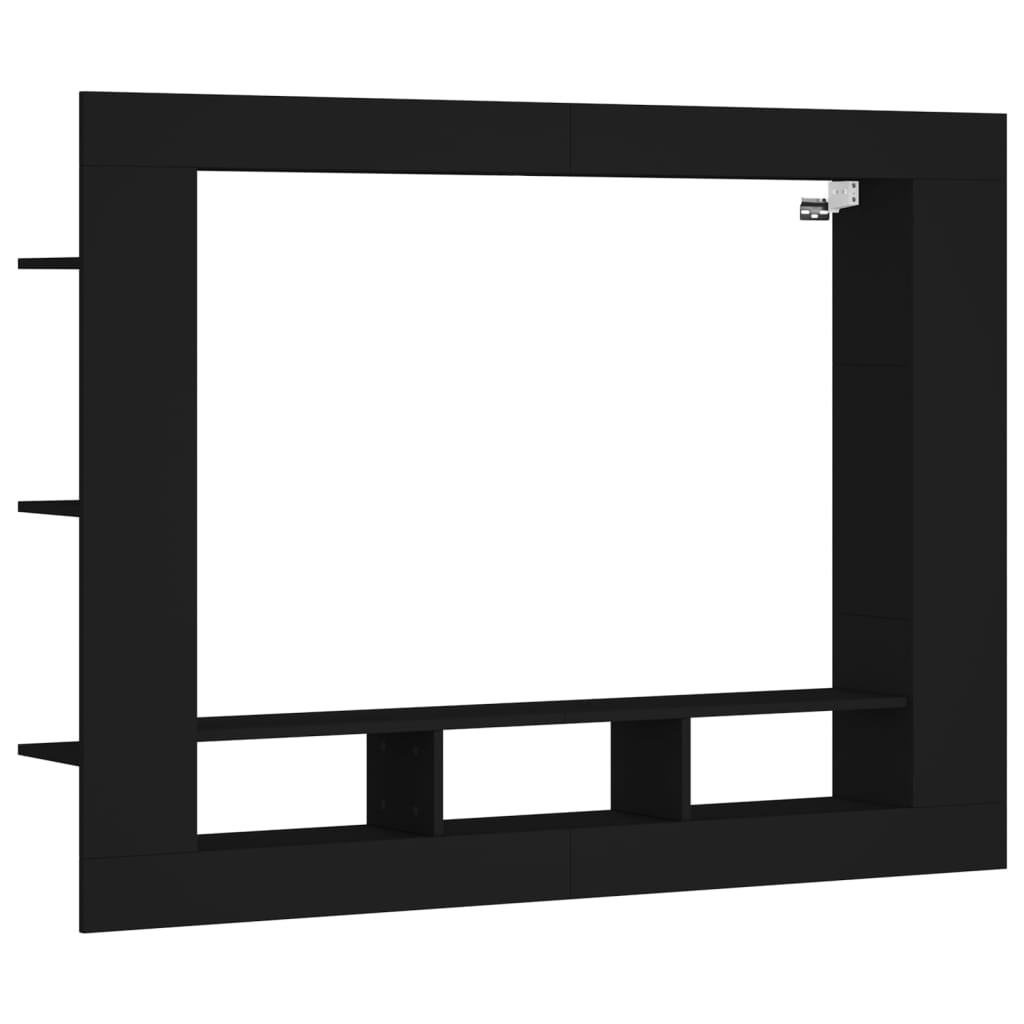 vidaXL TV-Schrank Schwarz 152x22x113 cm Holzwerkstoff