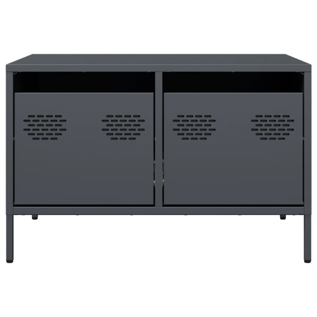 vidaXL TV-Schrank Anthrazit 68x50x43,5 cm Kaltgewalzter Stahl