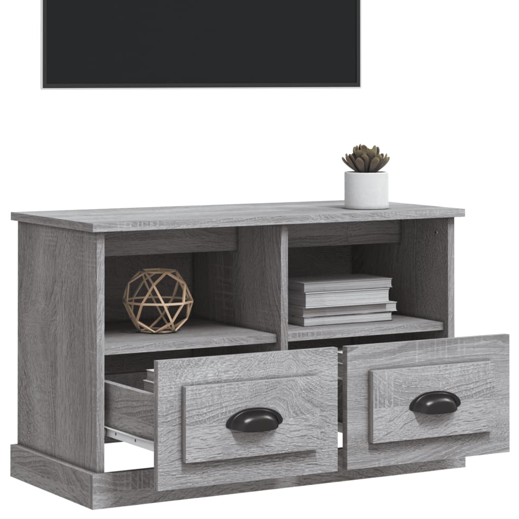 vidaXL TV-Schrank Grau Sonoma 80x35x50 cm Holzwerkstoff