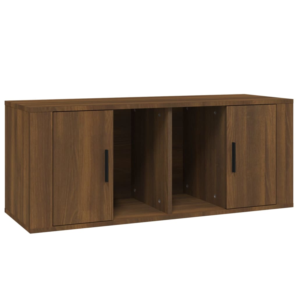 vidaXL TV-Schrank Braun Eichen-Optik 100x35x40 cm Holzwerkstoff