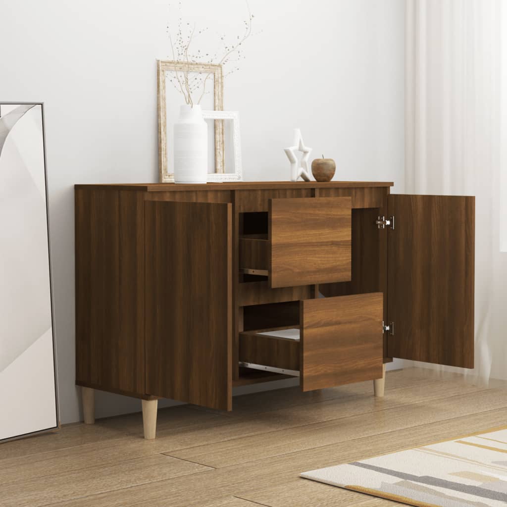 vidaXL Sideboard Braun Eichen-Optik 103,5x35x70 cm Holzwerkstoff