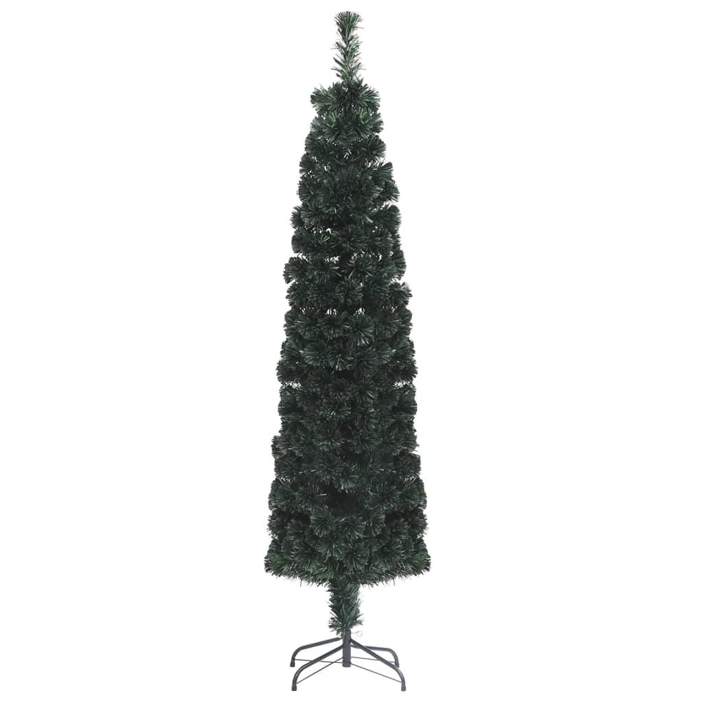 vidaXL Künstlicher Weihnachtsbaum Schlank mit Ständer 150 cm Glasfaser